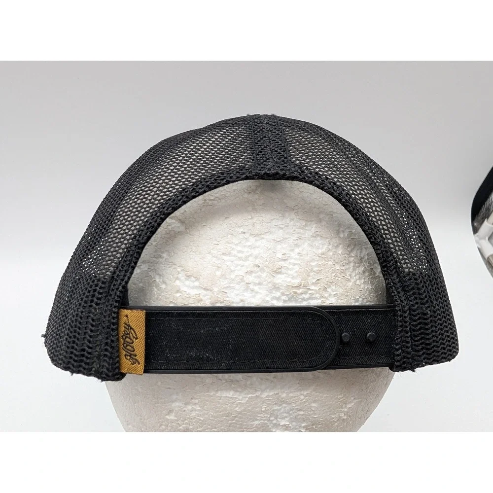 Hooey Brown Black Mesh Snapback Trucker Hat Embroidered Logo Mens Hat